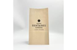 China Biodegradable Kraft Paper Packaging Bag Gravure Printing With Flat Bottom supplier