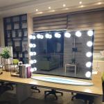Adjustable Makeup Vanity Mirror With Lights 24 Bulbs Aluminum Frame for sale
