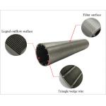 Welded End Connection Wedge Wire Screen with V-shaped Profile Slot Opening 0.02mm-15mm for sale
