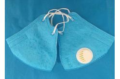 China 99% BFE Filtration Blue Earloop N95 Disposable Face Mask With Valve supplier