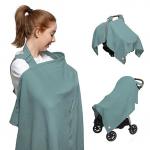 China 5-in-1 Muslin Nursing Cover up for Breastfeeding & Baby Car Seat Cover manufacturer