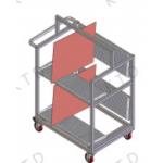 Industrial Pallet Truck Trolley Aluminum Tube Vertical Trolleybus 200kg Load Capacity for sale