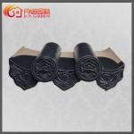 Antique Style Black Glazed Roof Tiles Dragon Pattern For Chinese Roof for sale