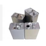Square Empty Engine Oil Tin Can 4L Petrol With Metal Cap for sale