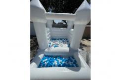 China Mini Inflatable Bouncer Castle White Toddler Inflatable Bounce House With Ball Pit Pool supplier