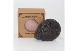 China Customized Logo Tear Drop Exfoliating Konjac Sponge 2.5cm Thick supplier