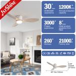 ABS blade App Control Save Space Smart Ceiling Fan For Low Ceiling