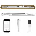 White Aluminum Accurate Roller Smart Electric Curtain Opener Track For Balcony for sale