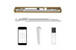 China White Aluminum Accurate Roller Smart Electric Curtain Opener Track For Balcony supplier