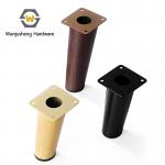 New Chinese Style Furniture Hardware Wood Grain & Black Sofa Legs Conical Heightening Support Feet for TV Cabinet & Coffee Table for sale