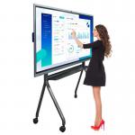 65 Inch Brightness 350cd/M2 Interactive Touch Screen Whiteboard With Software Interactive Whiteboard Software OPS PC for sale