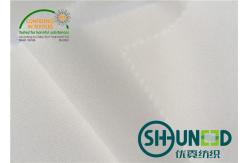 China Double Dot White Interlining Fabric Shringkage Resistant For Woven's Casual Shirt supplier