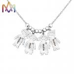 Engraved Nickel Free SS Family Name Necklace With 55CM Chain for sale