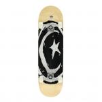 Foundation Skateboards Star & Moon Square Assorted Stain / Black / White Complete Skateboard - 8.38 x 32.25 for sale