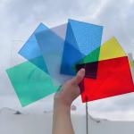 4*8feet Colored Solid Polycarbonate Skylight Tile Roofing Material For Natural Light And Energy Efficiency for sale