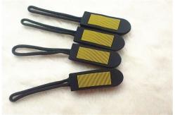 China Fancy Environmental Silicone Rubber Zipper Puller For PVC Bag Non Toxic supplier