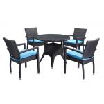 Restaurant Table Chairs Set PE Rattan Outdoor Furniture for sale