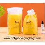 Cat Logo Matte 0.04mm CPE LDPE Cosmetic Drawstring Bag for sale