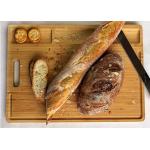 Varnished Surface Bamboo Cutting Board Set With 3 Separate Compartments for sale