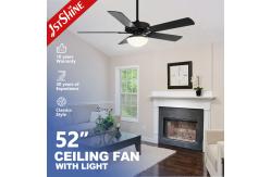 China Black Ceiling Fan With Light Kit Multifunction 6 Speed Wind Speed supplier