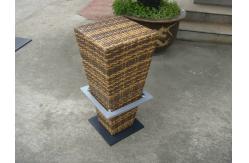 China Brown PE Rattan Bar Set , Home Balcony / Garden Table And Chairs supplier