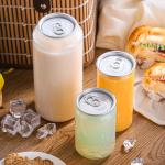 28g Transparent PET Plastic Easy Open Can For Soft Drink Juice Soda