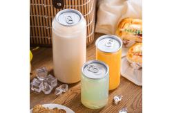 China 28g Transparent PET Plastic Easy Open Can For Soft Drink Juice Soda supplier