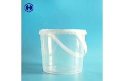 China Round IML Bucket Food Grade Candies Clear Cylinder Container With Cap supplier