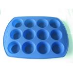 12 Cavity Circle Silicone Baking Molds FDA Chcolate Making 255g for sale
