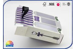 China Custom Silver Stamped Folding Paper Box Visible Die Cut Window supplier