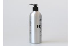 China Empty Silver Aluminum Cosmetic Bottle With Lotion Pump 500ml Recycled supplier