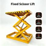 China 2m 1000kg Fixed Scissor Lift Table Electric Powered Lifting Platform For Warehouse Use for sale