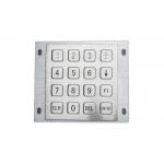 Waterproof Industrial Numeric Keypad 4x4 Matrix With 16 Flat Keys Optional Connectors