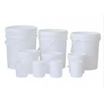 Round Chemical Bucket for Chemical Storage in White Exterior for sale