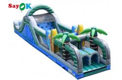 China 48ft Interactive Inflatable Obstacle Course Funny Bouncy House Inftable For Party Events supplier