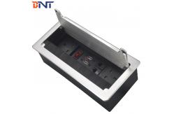 China Tabletop Flip Up Power Outlet With Double UK Power Plugs Customization Available supplier