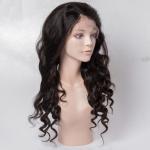 Virgin Human Hair Lace Front Wigs No Shedding For Black Woman , Medium Brown Color for sale