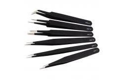China High Precision Electrostatic Discharge Tools / Medium Tip Tweezers With Polished Edges supplier