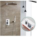 Electroplate Matte Silver Concealed Bath Shower Mixer Tap for sale