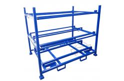 China Four Wheels Auto Parts Metal Stackable Pallet Cages Container For Storage supplier
