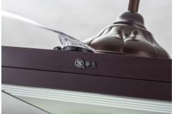 China Brown 70 Watt Flush Mount Retractable Ceiling Fan Light With Remote 5250lm supplier