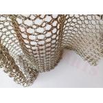 10mm Stainless Steel Wire Ring Mesh Curtain With Tracks For Space Partition for sale