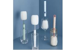 China Removable Long Handle Cleaning Sponge Bottle Brush Cleaner Diamond Shaped supplier