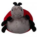 Easy Cleaning Ladybug Cute Plush Dolls Black / Red Color Custom Size for sale