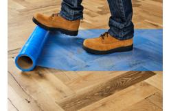 China Temporary Floor Protection Film 600mm X 100m Self Adhesive Plastic Cover supplier