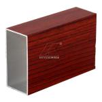 6000 Series Square Tube Profile / Extruded Aluminium Profiles 4D Wood Grain for sale