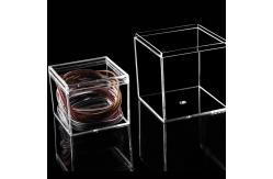 China Custom Size Rectangle Clear Plastic Box Transparent Acrylic Box with Lid supplier