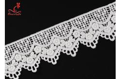 China Exquisite 4.8cm Wide Cotton Lace Trim For Home Textiles supplier