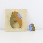 Bear Shape Children Wooden Toys Jigsaw For Montessori Learning for sale