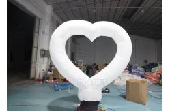 China 190T 3m White Ground Led Inflatable Love Heart Balloon supplier